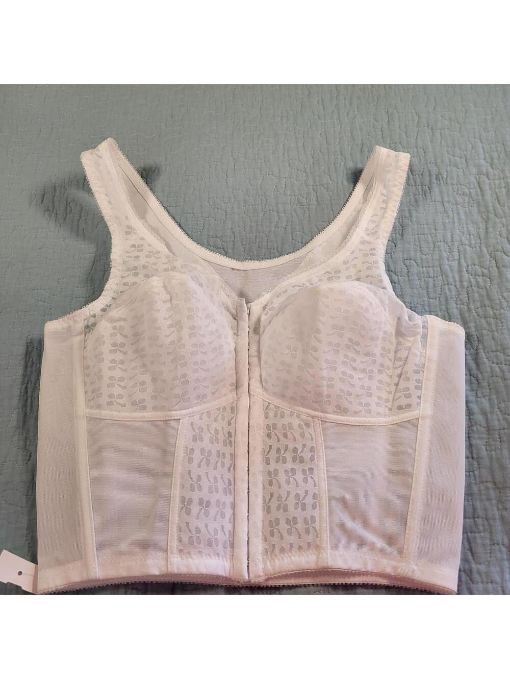 vintage Bestform front-close wireless longline posture bra Style 8300 38B